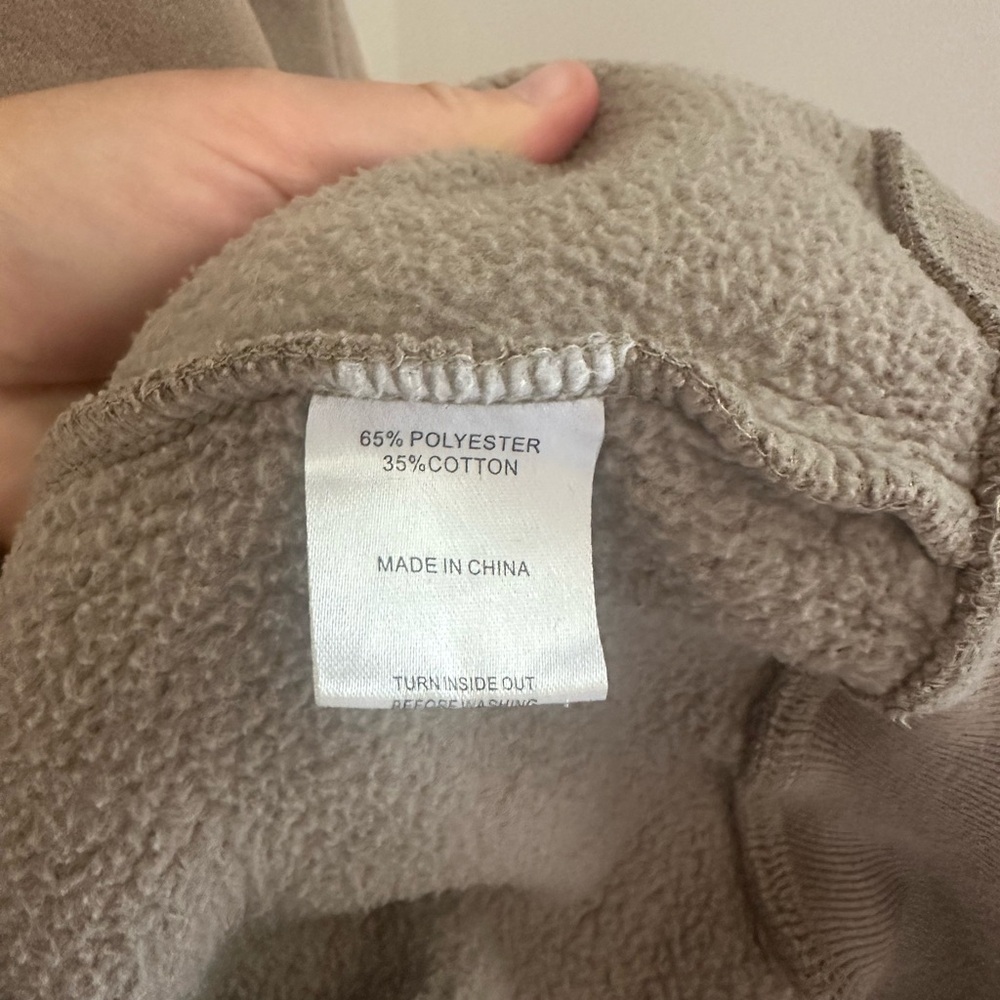 White Fox Tan Hoodie Sweatshirt - Picture 5 of 5